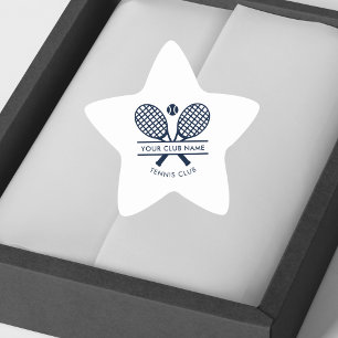 Tennisklubmitglieder hinzufügen Minimalistisch Stern-Aufkleber