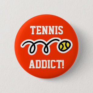 Tennisknopf für Spieler und Fans Tennis Addict Button