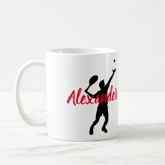 Tenniskönig personalisiert kaffeetasse (Links)