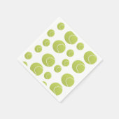 Tenniskugeln Serviette (Ecke)