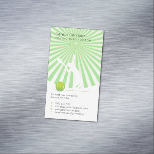 Tennislehrer BERUFLICH Magnetische Visitenkarte