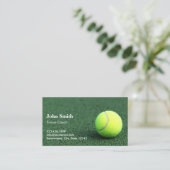 Tennislehrer Beruflich Visitenkarte (Stehend Vorderseite)