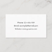 Tennislehrer Einfach Minimalistisch Schwarz-weiß Visitenkarte (Rückseite)