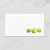 Tennislehrer mit Tennisball auf Blue  Visitenkarte (Rückseite)