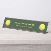 Tennislehrer Schreibtischnamensplakette (Vorderseite )