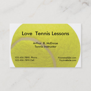 Tennislehrer Visitenkarte
