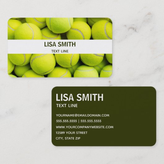 Tennislehrer Visitenkarte (Vorne/Hinten)