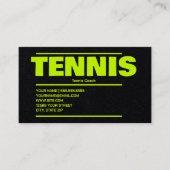 Tennislehrer Visitenkarte (Vorderseite)