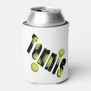 Tennislogos und -bälle, dosenkühler