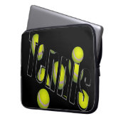 Tennislogos und -bälle, laptopschutzhülle (Vorderseite Links)