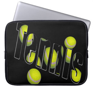 Tennislogos und -bälle, laptopschutzhülle