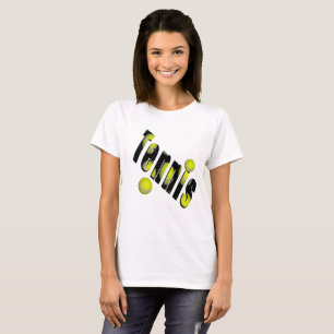 Tennislogos und -bälle, T-Shirt