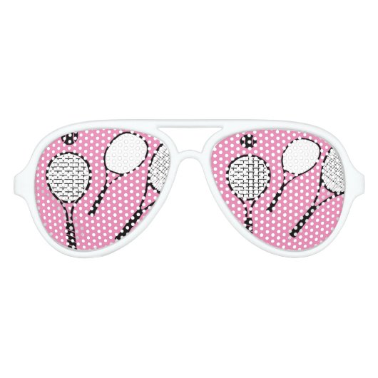 Tennismädchen rosa lila partybrille (Vorderseite)