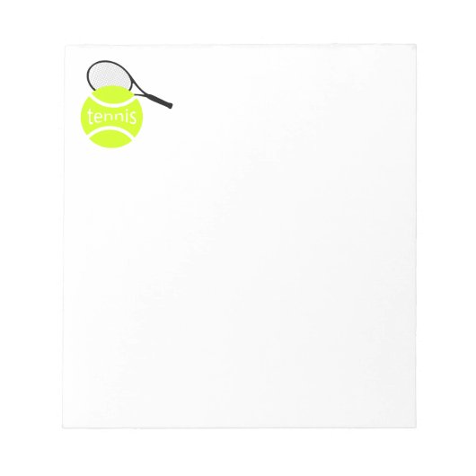 Tennismannschaft Notizblock (Vorderseite)