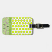 Tennismotiv individuelle Name Gepäckanhänger (Vorderseite horizontal)