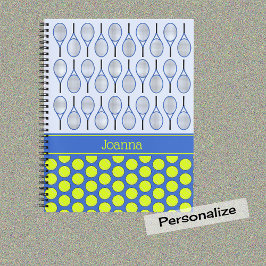 Tennismotiv-individuelle Name Notizblock