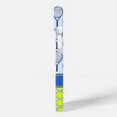 Tennismuster individuelle Name blau Case-Mate iPhone Hülle (Rückseite / Links)