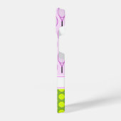 Tennismuster individuelle Name Blau iPhone 14 Gehä Hülle (Linke Seite)