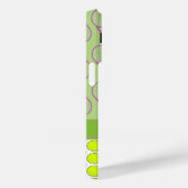 Tennismuster individuelle Name rosa grün Case-Mate iPhone Hülle (Rückseite / Rechts)