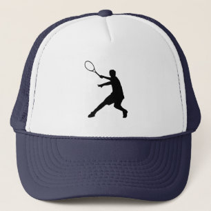 Tennismütze mit Silhouette eines Tennisspielers Truckerkappe