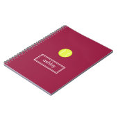 TennisNotebook (Burgund) Notizblock (Linke Seite)