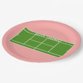 Tennisparty Pappteller (Schrägansicht)