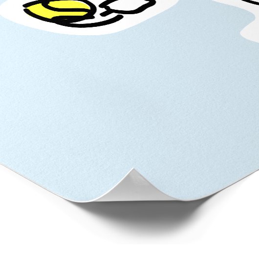 Tennisplakat für Kinderzimmer oder Kinderzimmer Poster (Ecke)