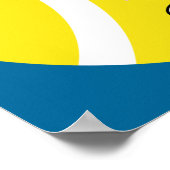 Tennisplakat mit Cartoon und Gelbball Poster (Ecke)