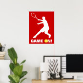 Tennisplakat mit individuellem Angebot | Spiel auf Poster (Heimbüro)
