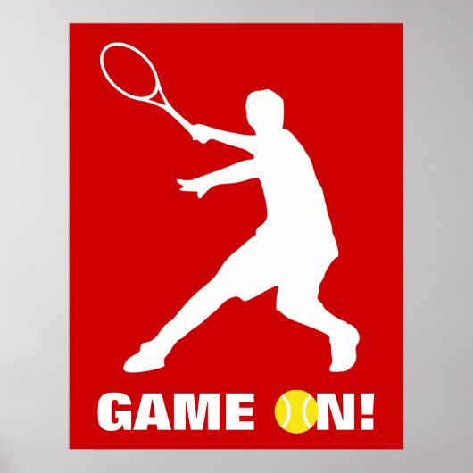 Tennisplakat mit individuellem Angebot | Spiel auf Poster (Vorne)
