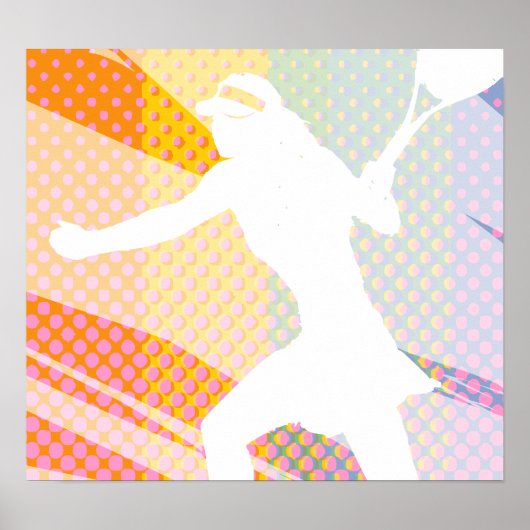 Tennisplakat mit Tischtennis-Bild Poster (Vorne)