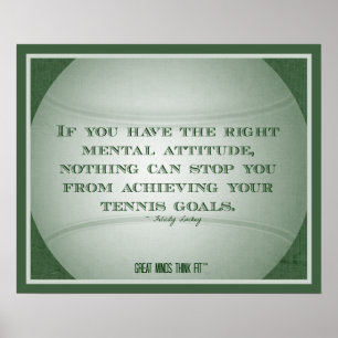 Tennisplakat mit Zitat 003 Poster