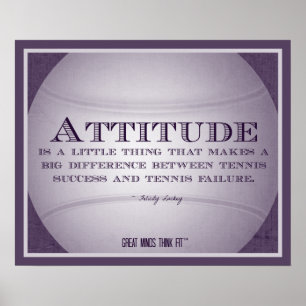 Tennisplakat mit Zitat 010 Poster