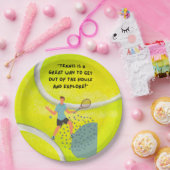 Tennisplatte für Tennis Player Party Pappteller (Party)