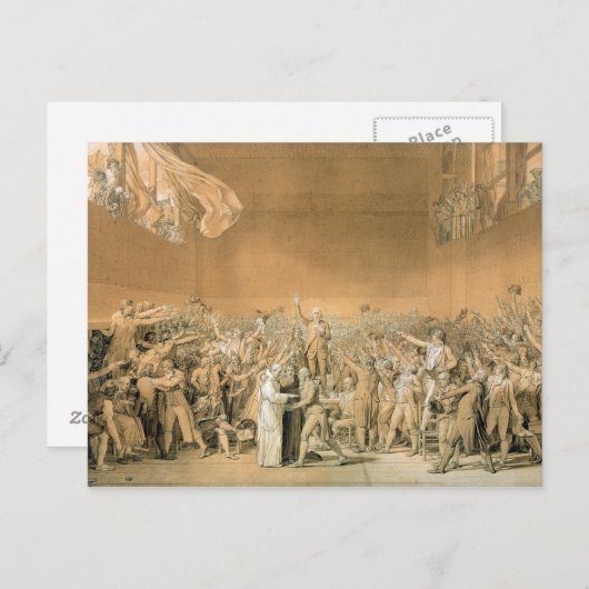 Tennisplatz, 20. Juni 1789, 1791 2 Postkarte (Vorne/Hinten)