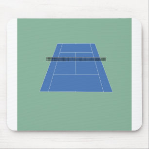 Tennisplatz - Grün und Blau Mousepad