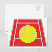 Tennisplatz-Ikone Postkarte (Vorne/Hinten)