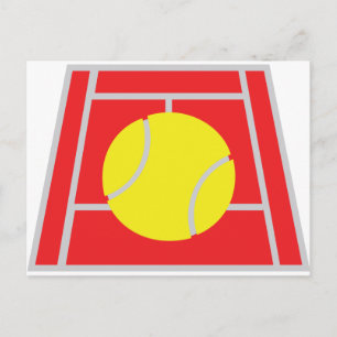 Tennisplatz-Ikone Postkarte