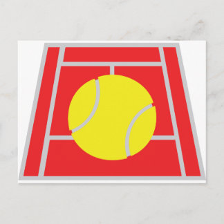 Tennisplatz-Ikone Postkarte