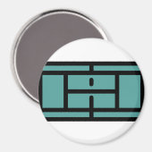 Tennisplatz Magnet (Vorderseite/Rückseite)
