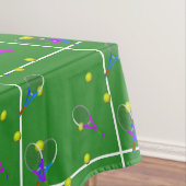 Tennisplatz mit Rackets und Balls Tischdecke (Beispiel)