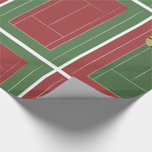 Tennisplatz-Packpapier Geschenkpapier (Ecke)