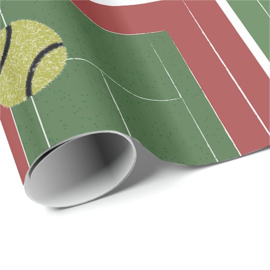 Tennisplatz-Packpapier Geschenkpapier (Rolleneckpunkt)