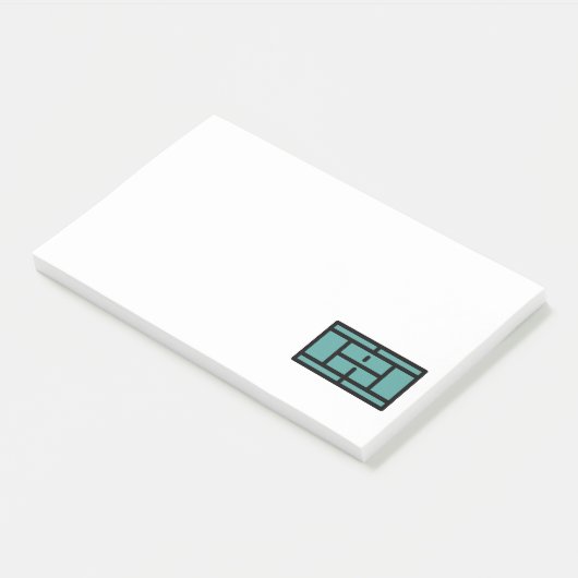 Tennisplatz Post-it Klebezettel (angewinkelt)