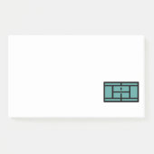 Tennisplatz Post-it Klebezettel (Vorderseite)