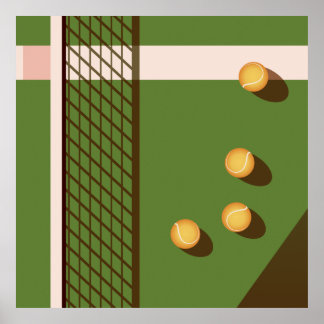 Tennisplatz Poster
