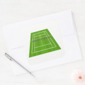 Tennisplatz Quadratischer Aufkleber (Umschlag)