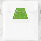 Tennisplatz Quadratischer Aufkleber (Tasche)