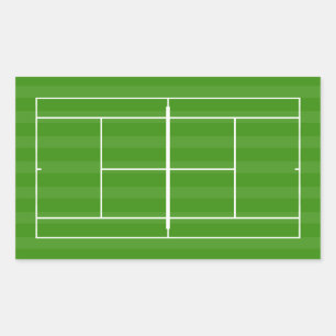 Tennisplatz Rechteckiger Aufkleber