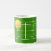 Tennisplatz & TENNIS Ball Postage Kaffeetasse (Mittel)
